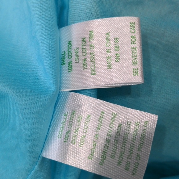 BEAUTIFUL Blue and Gold Lilly Dress 0 - Picture 8 of 9